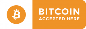 Bitcoin accepted here logo icon