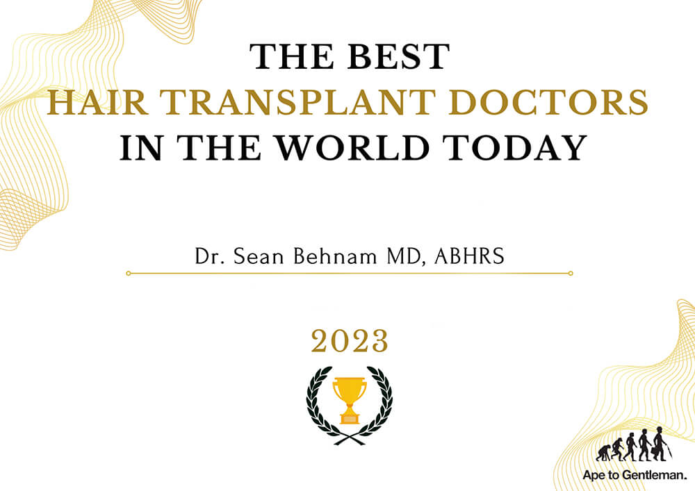 Best Hair Transplant Doctors award plaque